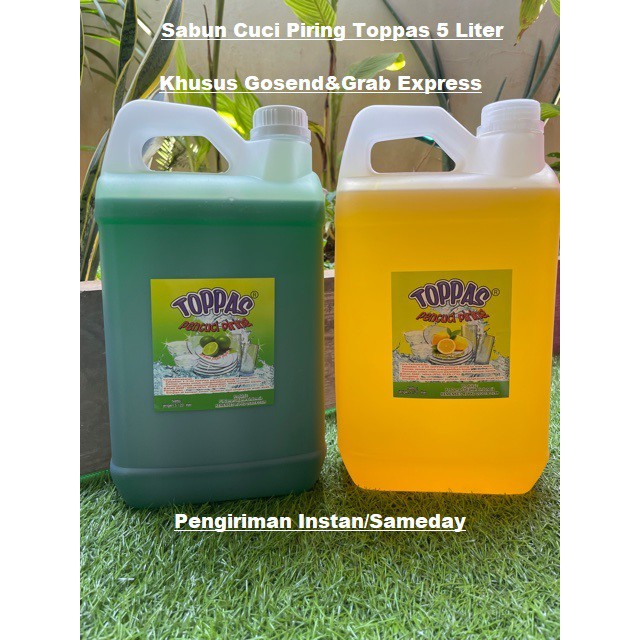 Sabun Cuci Piring 5 L Aroma Jeruk Nipis Toppas Murah Berkualitas (khusus Instan/sameday)