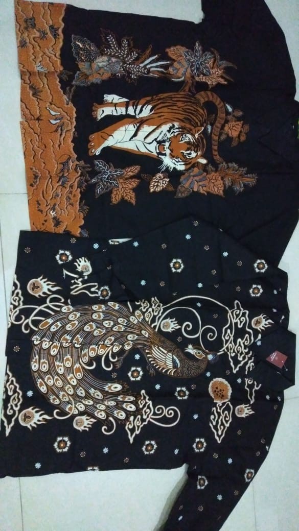 Kemeja Batik Harimau Sumatra Size M - Xxl  Batik Solo Asli Katun Primisima Full Furing