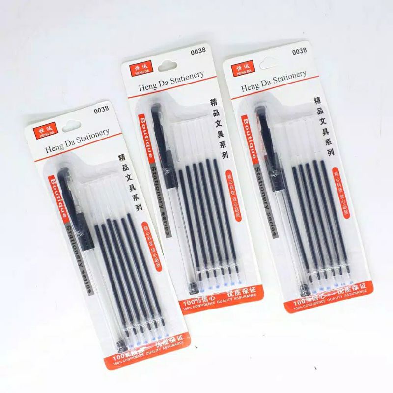 

Pulpen Gel Set Refill Isi 6 Perlengkapan Menulis