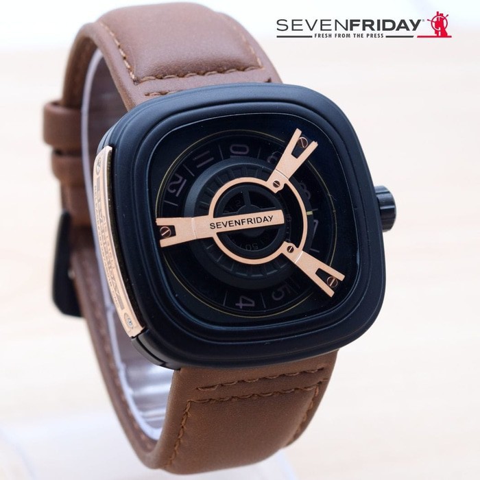 Jam Tangan Sevenfriday M Series Rose Gold COKLAT TUA / M1 M2 V1 V2 P1 P2 # SF002 # SF SEVEN FRIDAY