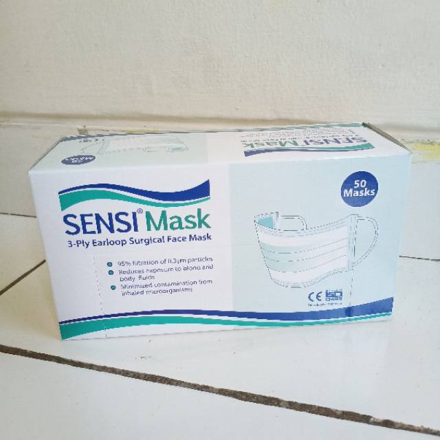 Sensi Masker Earloop / Masker 3Ply SENSI 1 BOX 50 Pcs