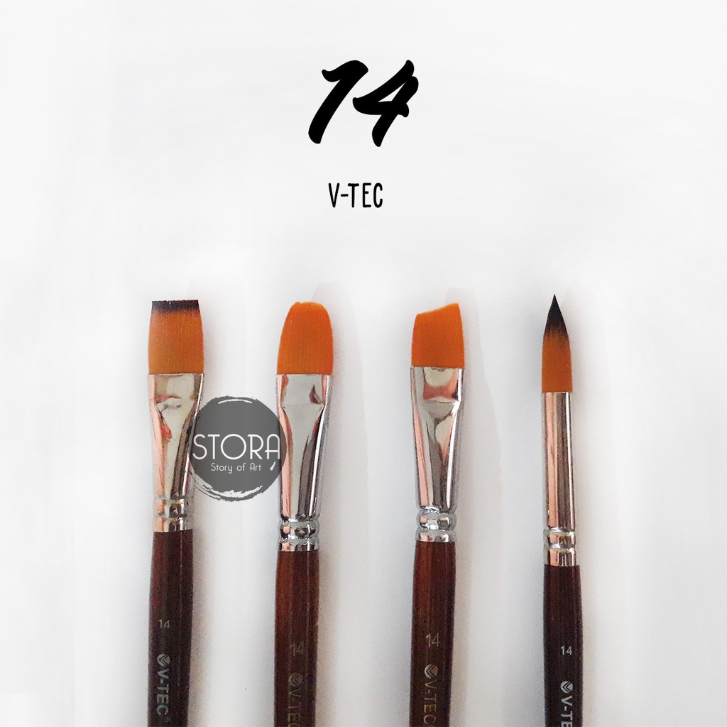 

V-Tec Artist Brush 14 / Vtec Kuas Lukis Gambar No.14