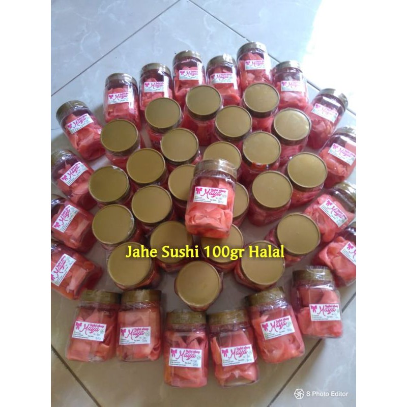 Jahe sushi jahe jepang 100gr gari red ginger pelengkap sushi sashimi bento manisan buah