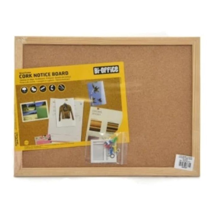 

✅Murah!! PIN BOARD / PAPAN MADING KAYU FIBRE 40X30CM SERBAGUNA BI-SILQUE CORK