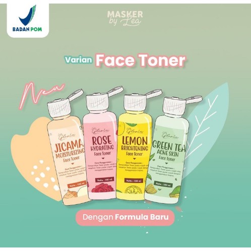 READY BPOM 100ml Face Toner by LEA LEMON WATER, ROSE WATER, GREENTEA WATER, JICAMA WATER LEA