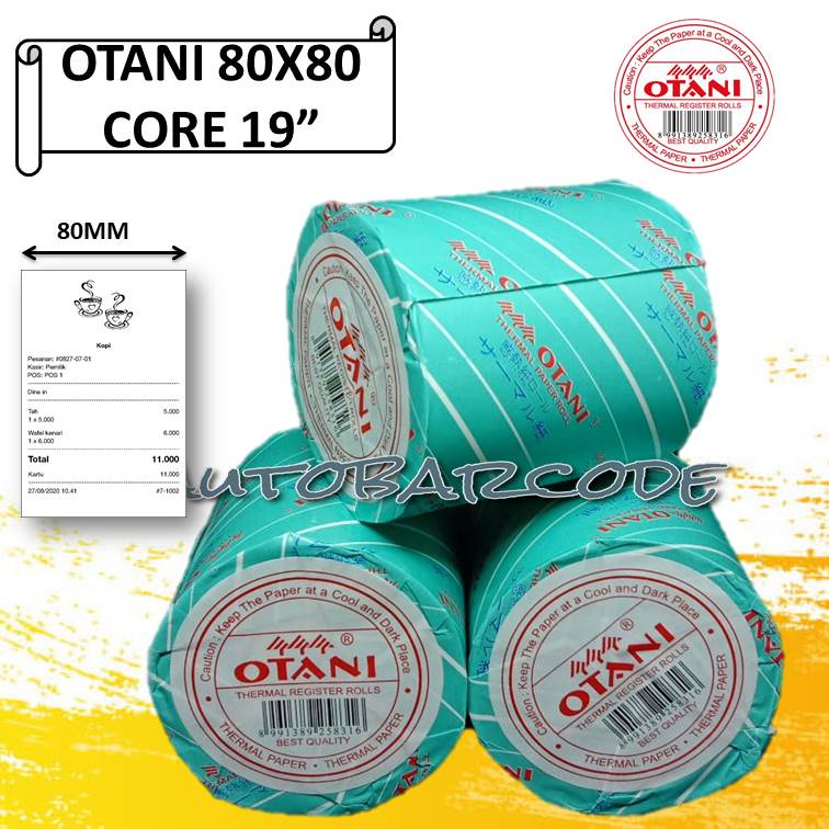 Kertas Thermal 80X80 / 79X80 OTANI Printer 80MM Kasir Struk Nota Kertas Mesin ATM 3250 3200 371 SP80
