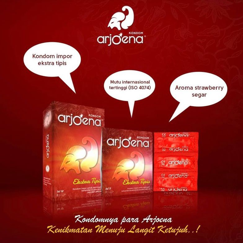 BPOM KONDOM ARJOENA EXTRA TIPIS ISI 3 &amp; 12 / ARJUNA CONDOM TIPIS / SYE