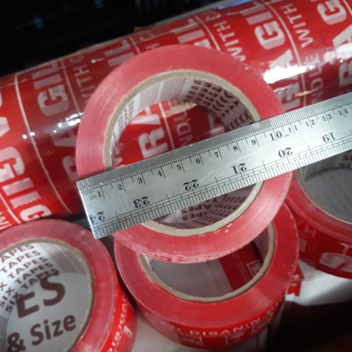 

Unik Lakban Fragile Merah Berkualitas Jangan Dibanting 48Mm X 90 Yard Murah