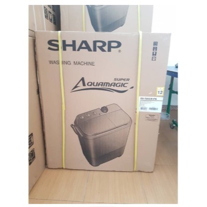 SHARP Mesin Cuci 2 Tabung 8Kg Low Watt System ES-T85CR PROMO GARANSI