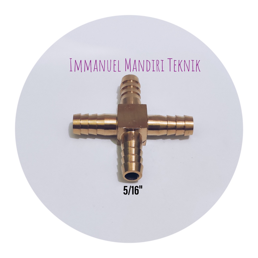 Sambungan Selang Cabang 4 5/16 Kuningan / Konektor Selang Cabang 4 Uk. 5/16
