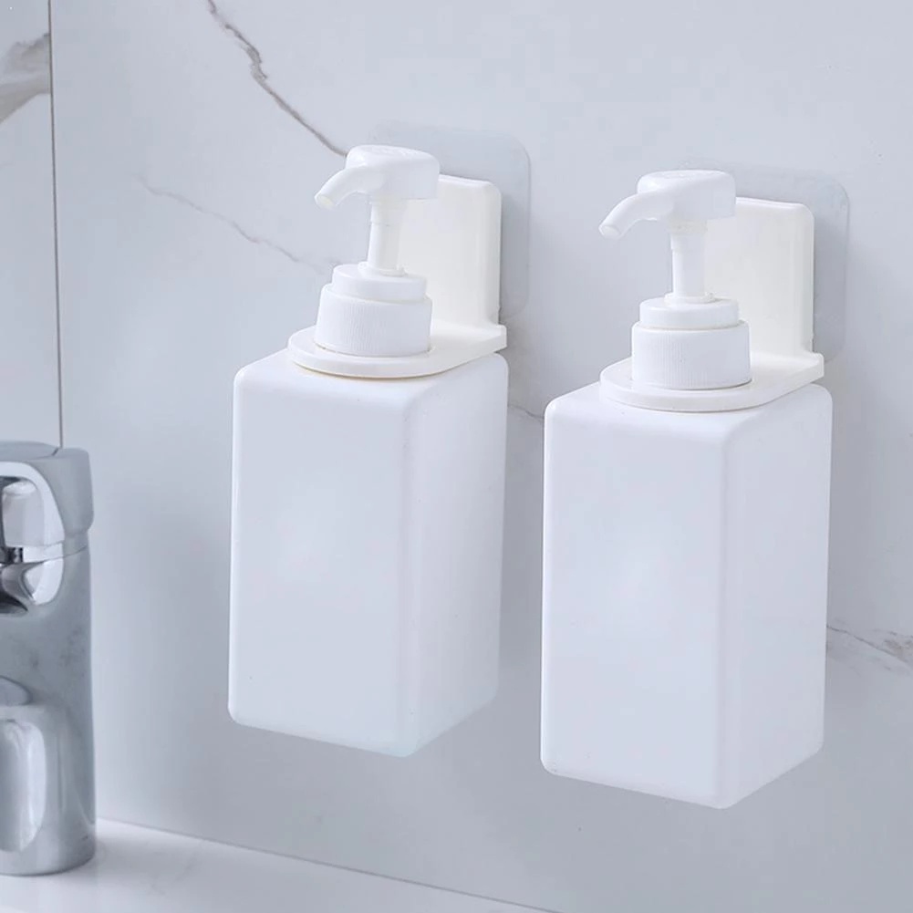 Rak Holder Botol Sampo Sabun Cair Hand Sanitizer Model Tempel Dinding Dengan Perekat Untuk Kamar Mandi