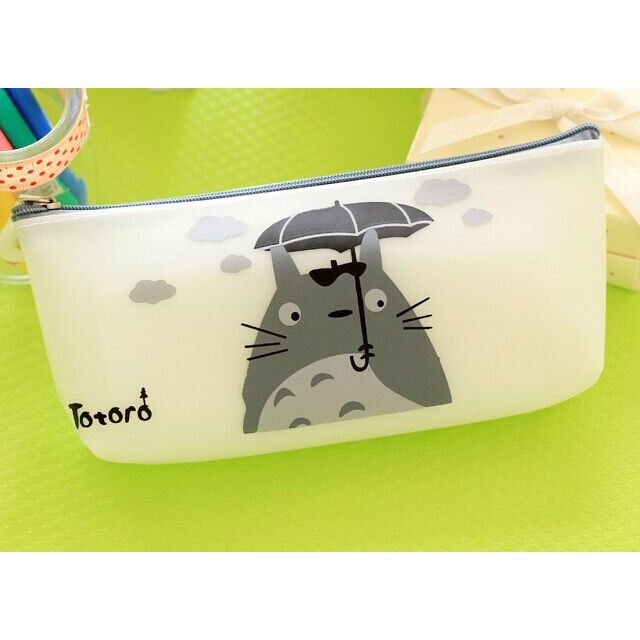 CIVETO TP030 Tempat Pensil Silicone White Totoro / Tempat Kosmetik-4