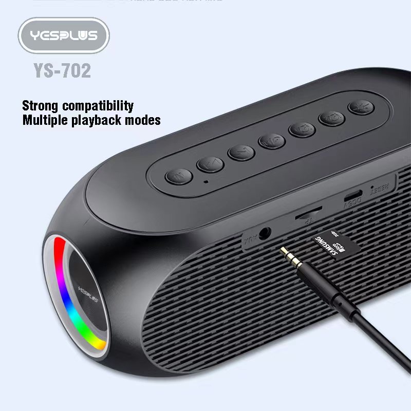 【33LV.ID】Speaker Bluetooth LED YS-702 Two Alarm Clock Night Light