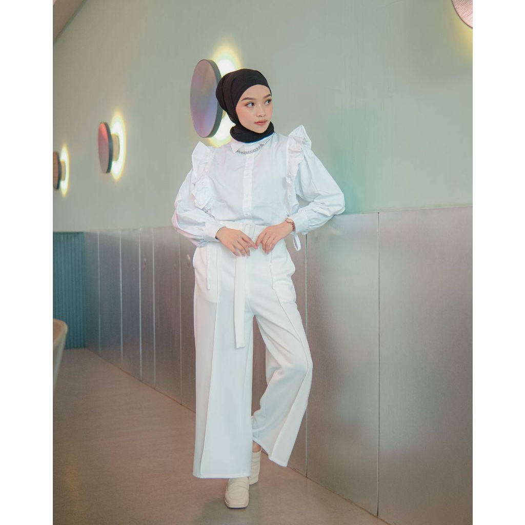 CELANA PANJANG KERJA WANITA FREE BELT - SHIREEN PANTS DEEWIDIY