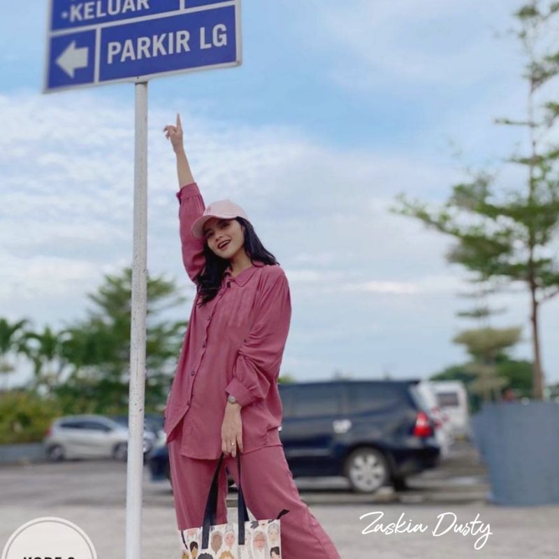 One set Rayon Viscose Busui Ld 100 - 110 Motif Kekinian-ZASKIA DUSTY LD100