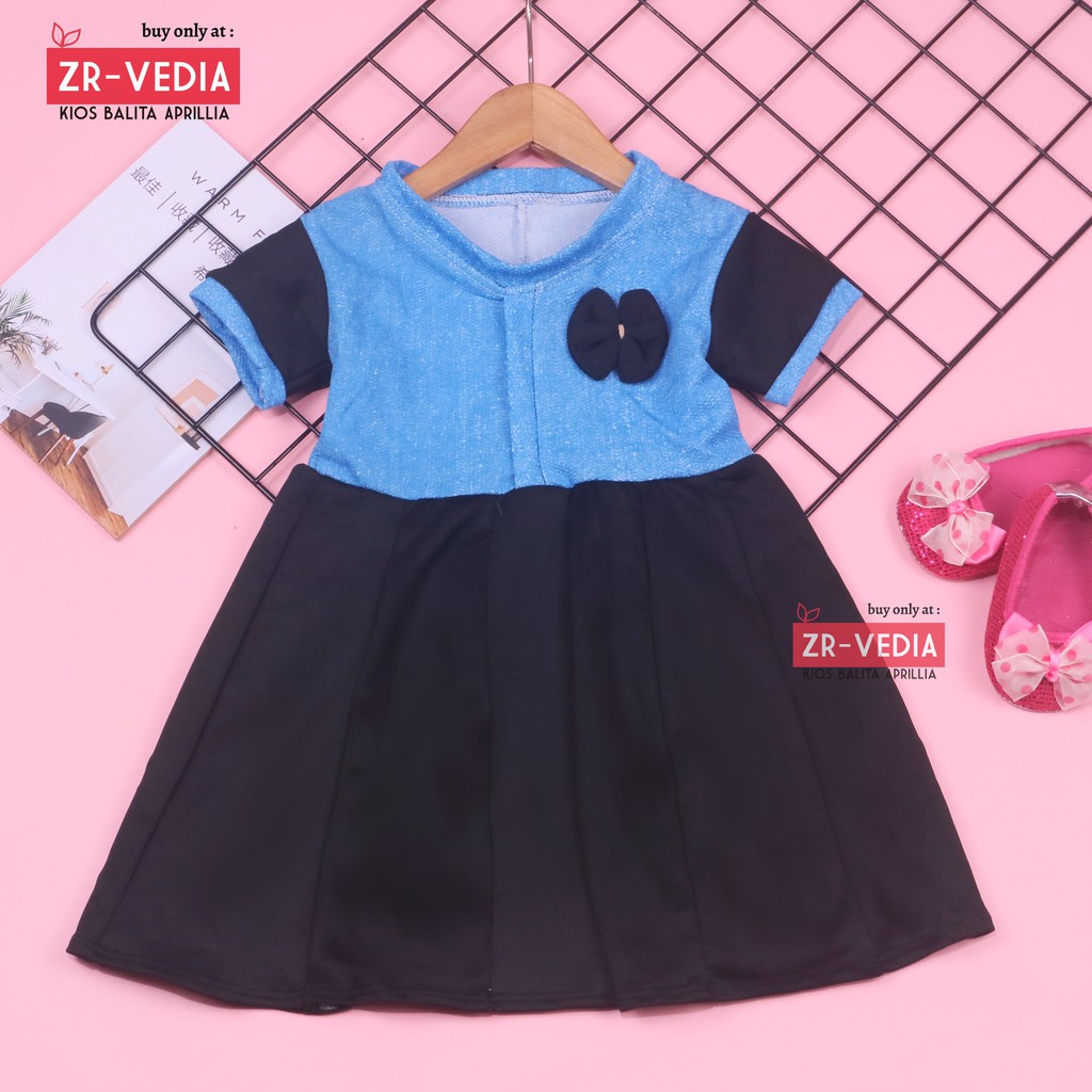 Dress Maudy uk 1-6 Tahun / baju Balita Cewek Harian Gaun Pesta Murah Dres Anak Perempuan