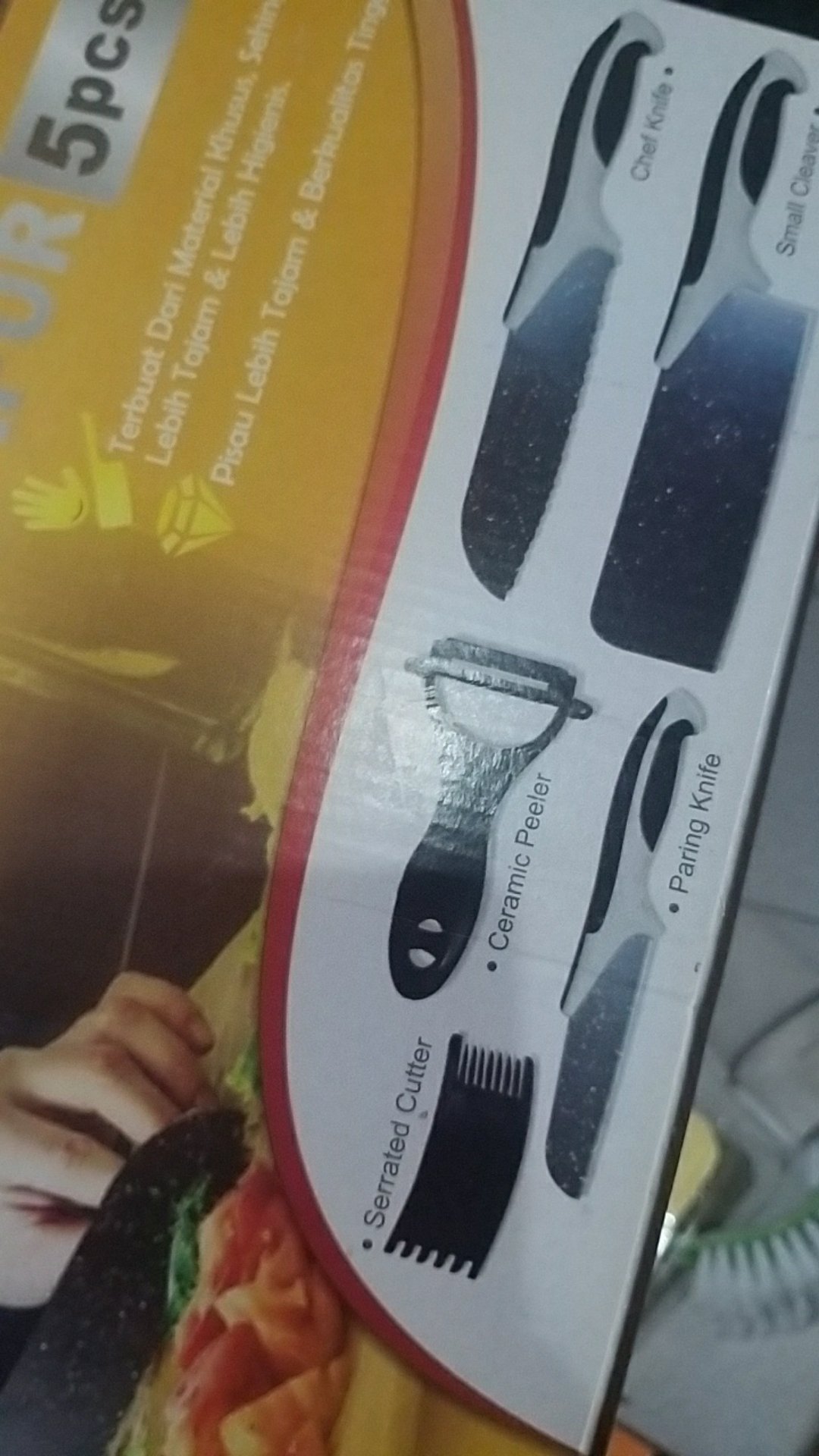 Pisau Batu Maifan Pisau Set 5in1 Set Dapur Lengkap Lapakwallpaper