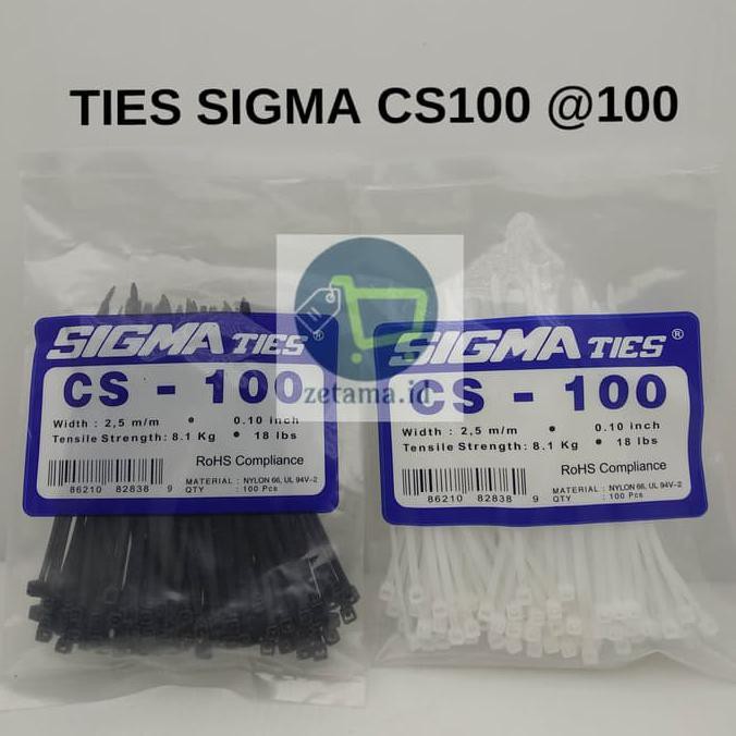 KABEL TIES 10CM SIGMA CS-100 / SIGMA CS100 - Putih