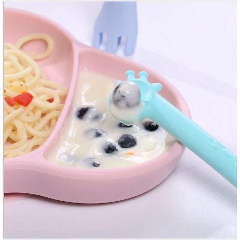 Girrafe Training Baby Spoon | Teether Sendok Garpu Bayi