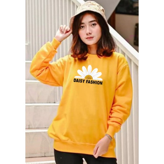 Kaos Lengan Panjang FLOWERS setengah/ Kaos Sweatshirt / Atasan Wanita / Atasan Wanita Lengan Panjang