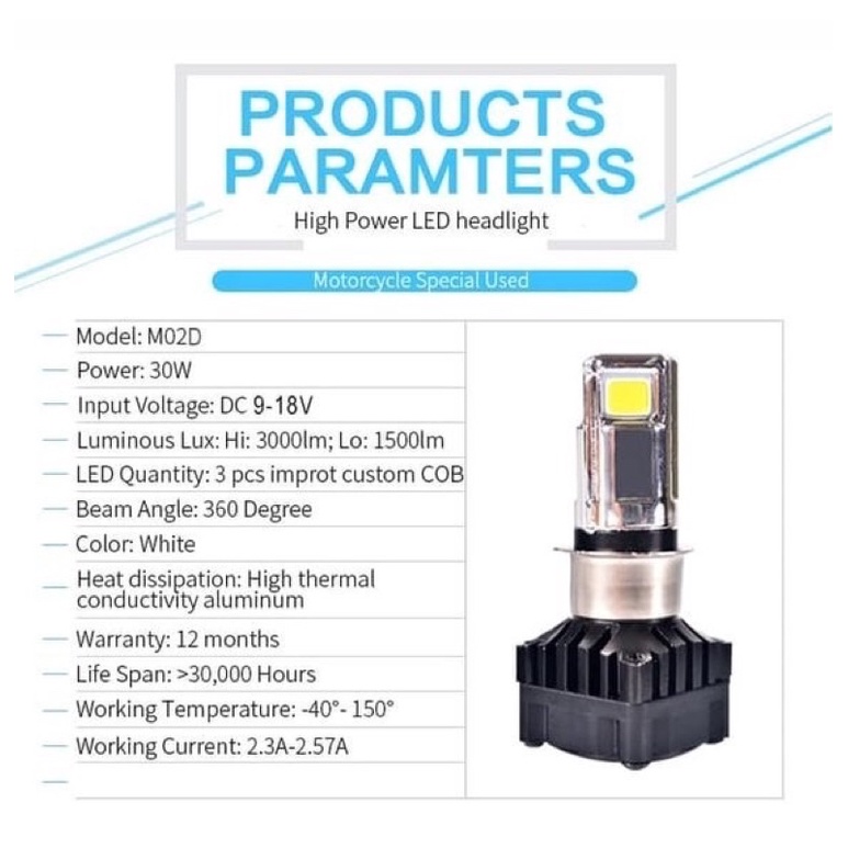 Lampu LED Motor 3 sisi RTD AC DC