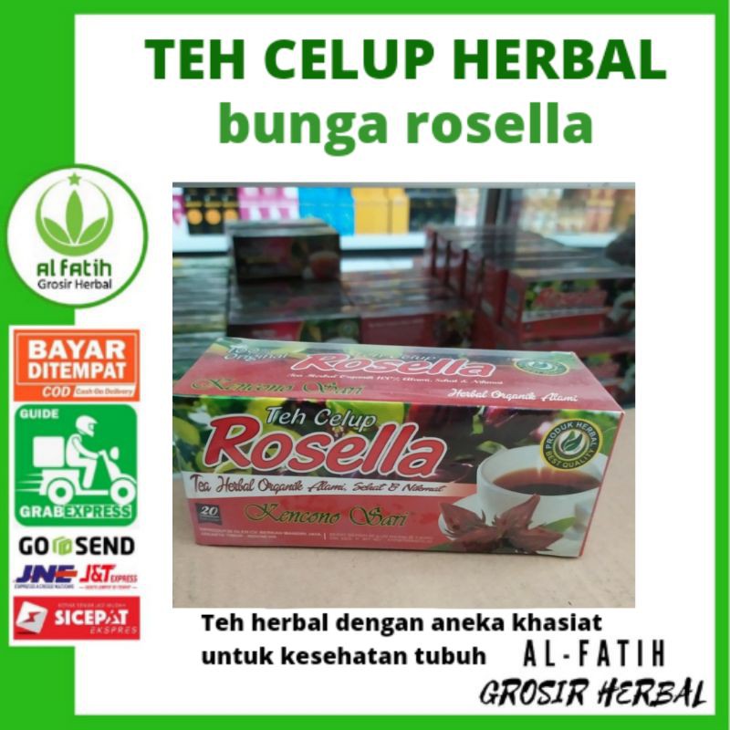 

Teh Celup Bunga Rosella Rosela Herbal Kencono Sari Asli Original