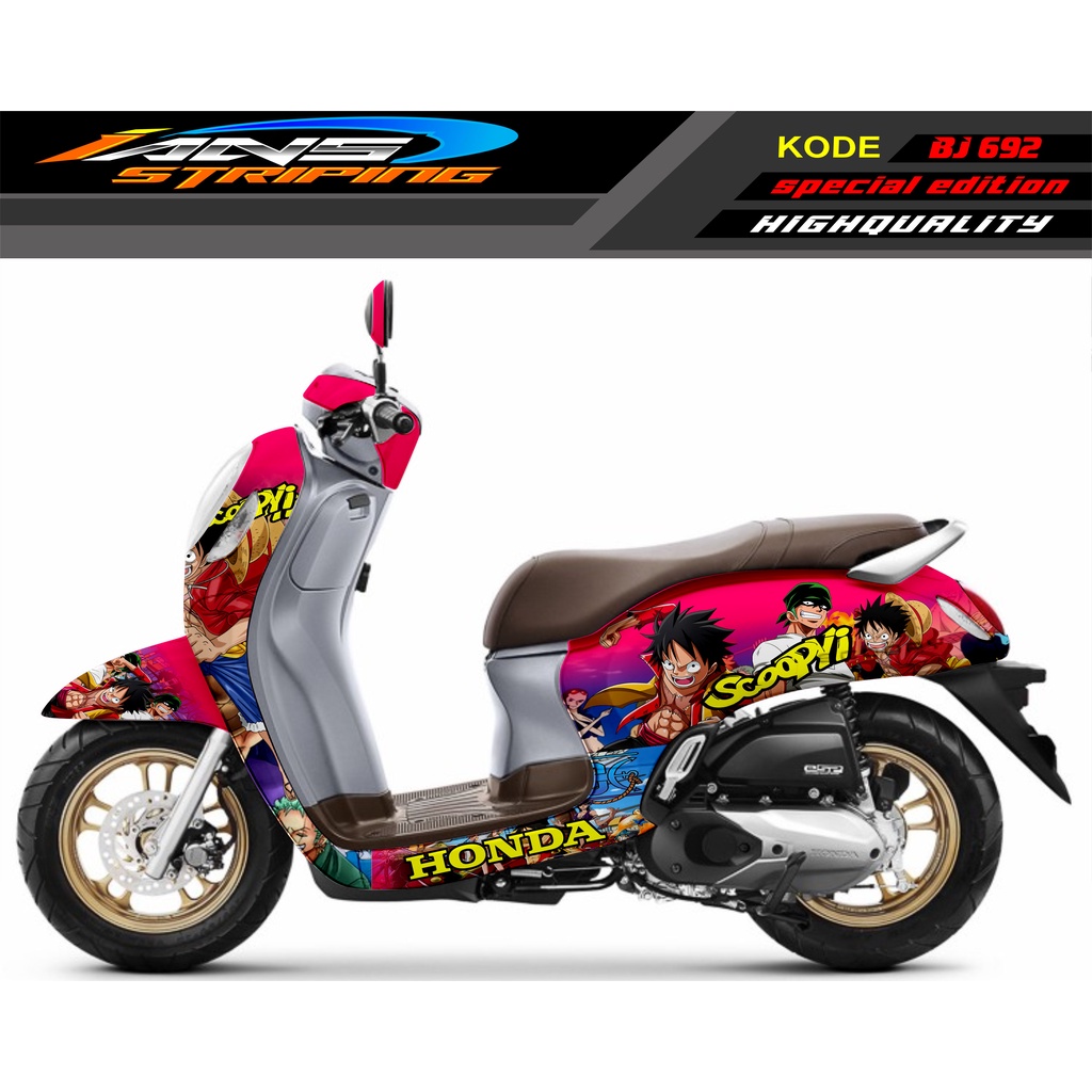 VARIASI STIKER HONDA SCOOPY FULL BODY / STICKER VARIASI SCOOPY ONE PIECE / STICKER ONE PIECE