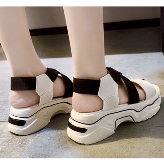 TBIG [COD] Sandal Wedges Tali Wanita HAISTRAP Import Korea Style Santai Wanita Remaja
