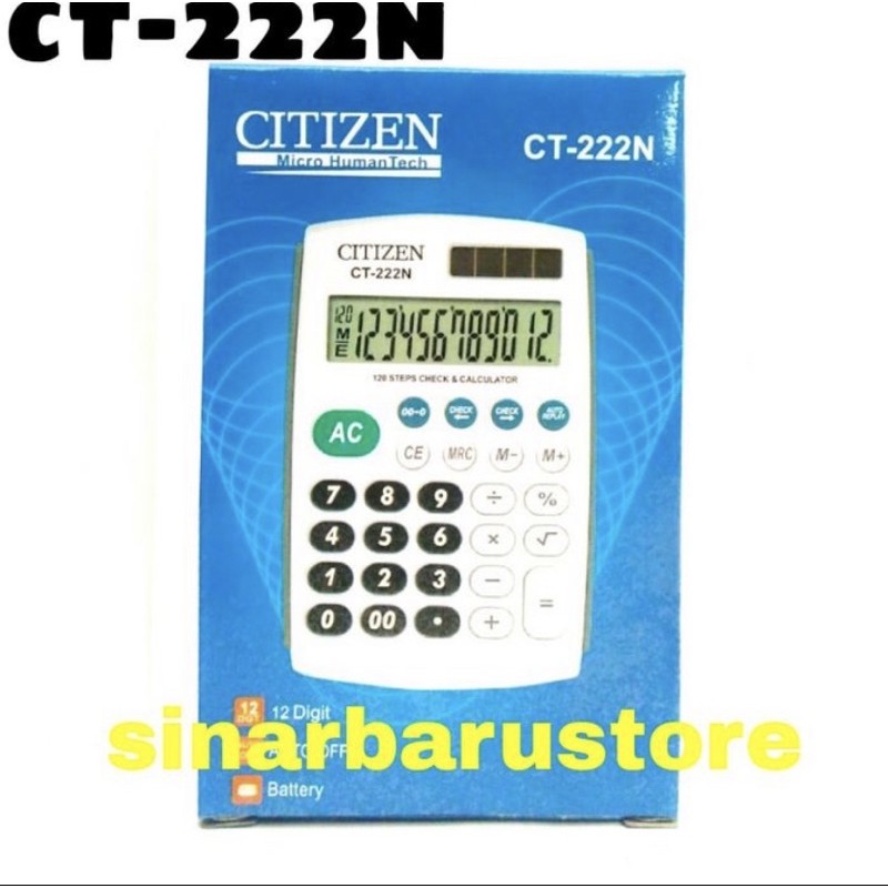 

Kalkulator/Calculator Saku Citizen CT-222N 12 Digits KW