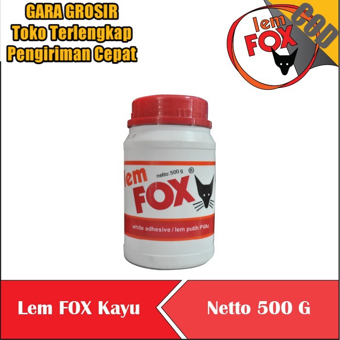 

Lem FOX Putih Lem Plamur Plamir Kayu 500 Gram