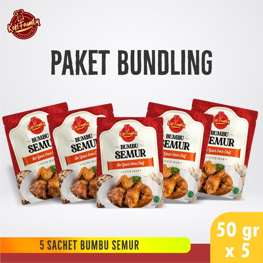 

Paket Bundling Koki Family Bumbu Instan Semur 50Gr -5 Pcs