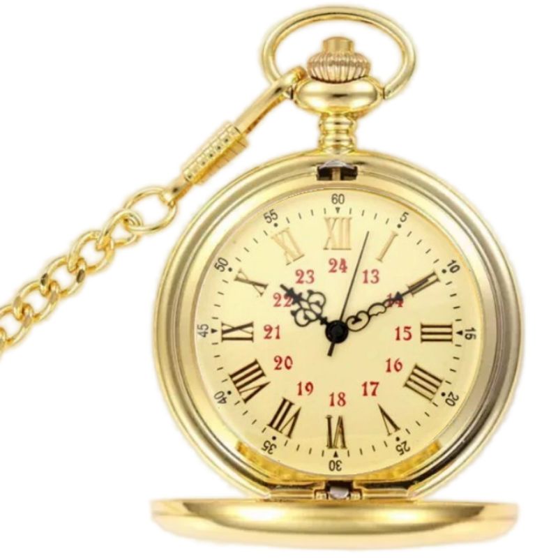 pocket watch Jam saku mewah dan exclusive romawi gold keren mewah full gold