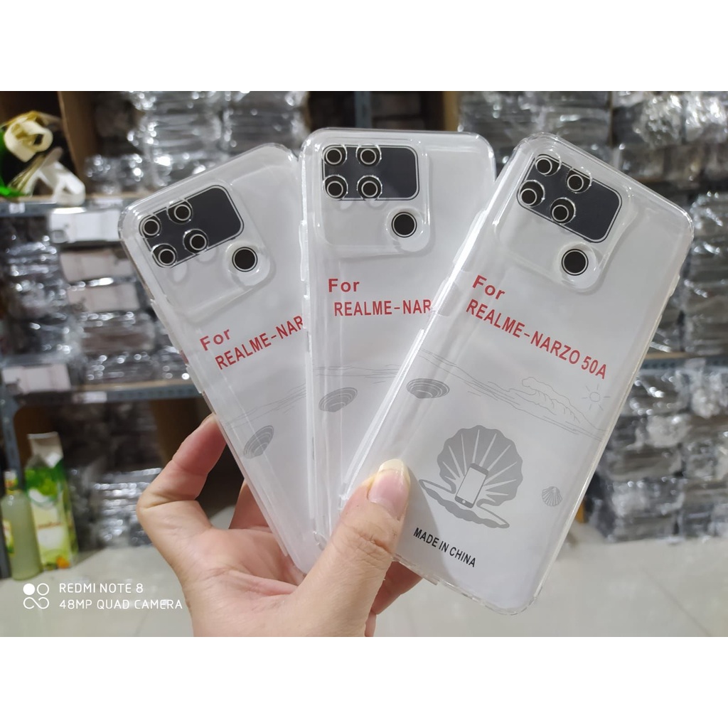 Jelly Soft Case Vivo Y15s Realme Narzo 50A 50i Infinix Hot 11 Oppo A95 5G TPU HD SUPER CLEAR Anti Selip + Port Cover Charger