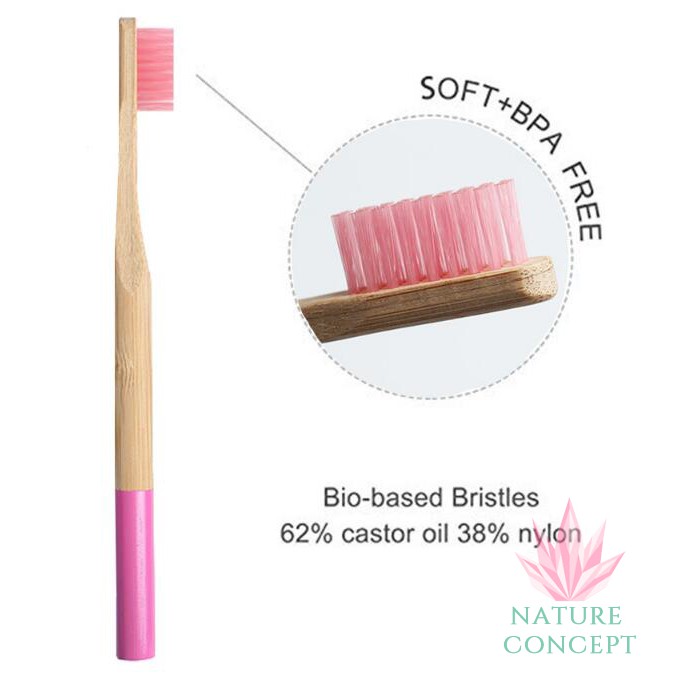 Bamboo Toothbrush Sikat Gigi Bambu - per SET isi 4 pcs