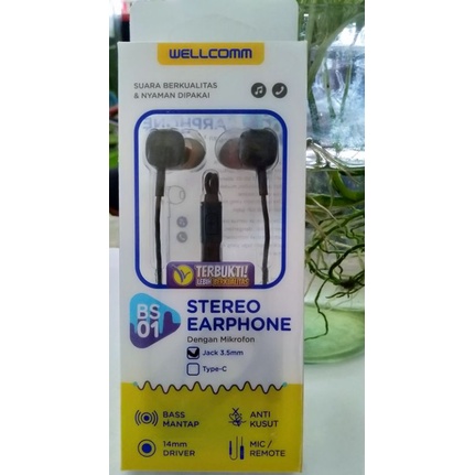 Stereo Headset/ Earphone Wellcomm