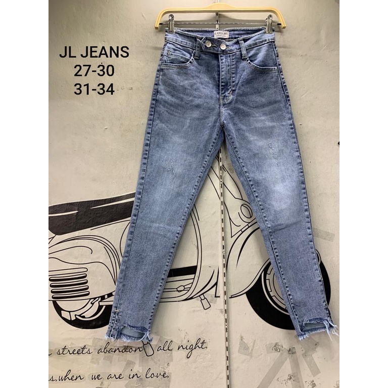 Celana Jeans Wanita - Jeans Wanita - Ripped Import - Yoena Sobek Lapis - Soft Jeans Stretch - Celana
