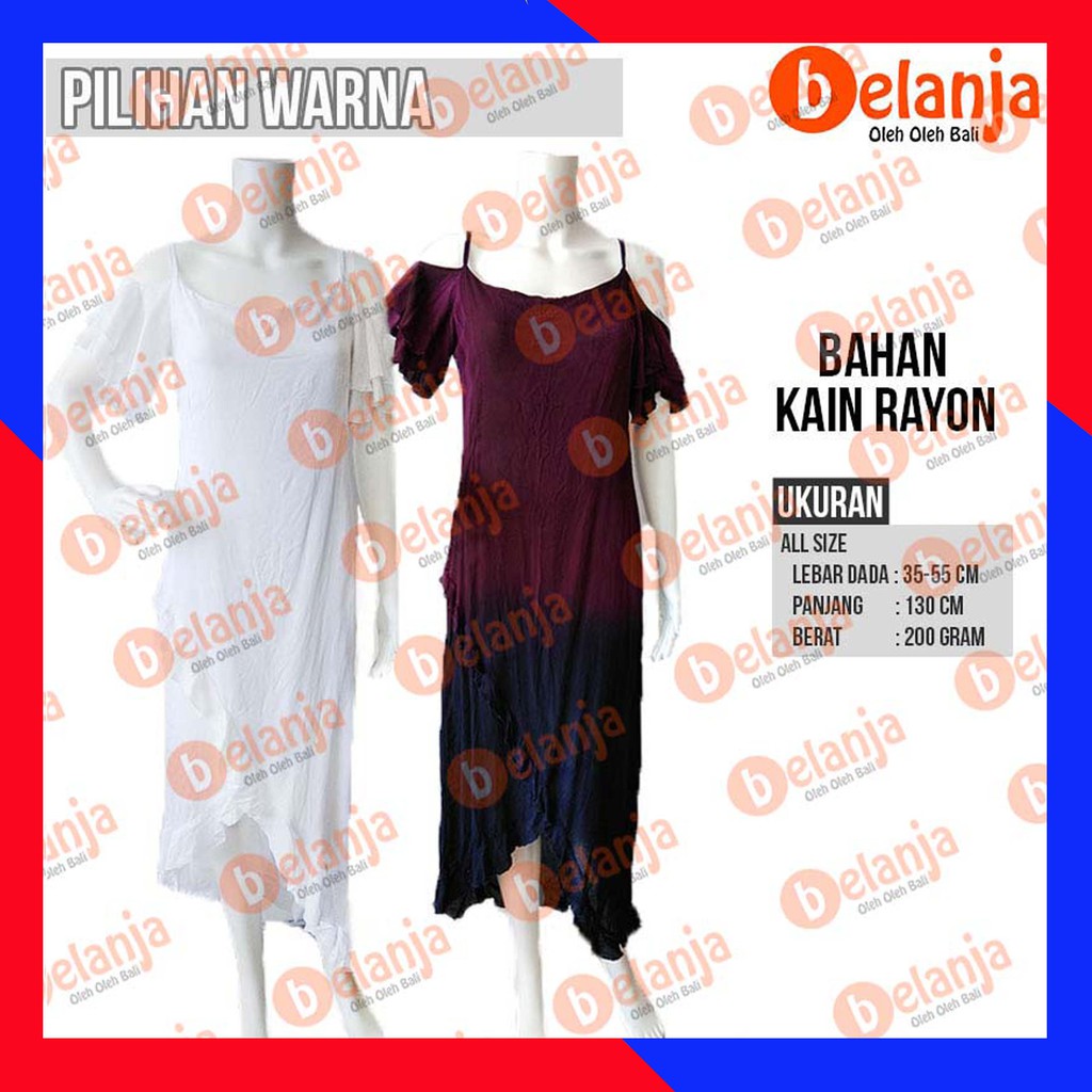 Baju Long Dress Tangan Daun dress wanita