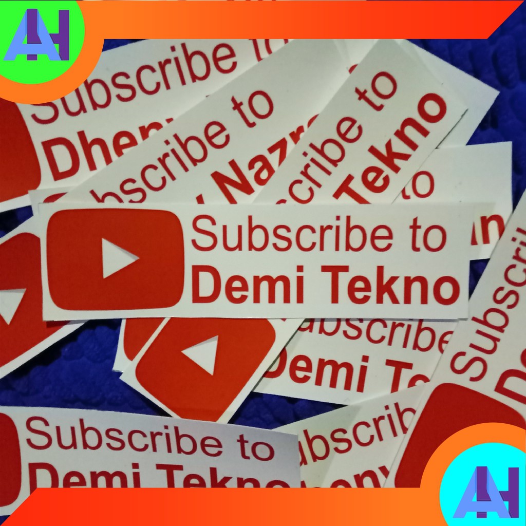 Sticker Costum Youtube Nama Canel Youtube Sticker Nama Canel