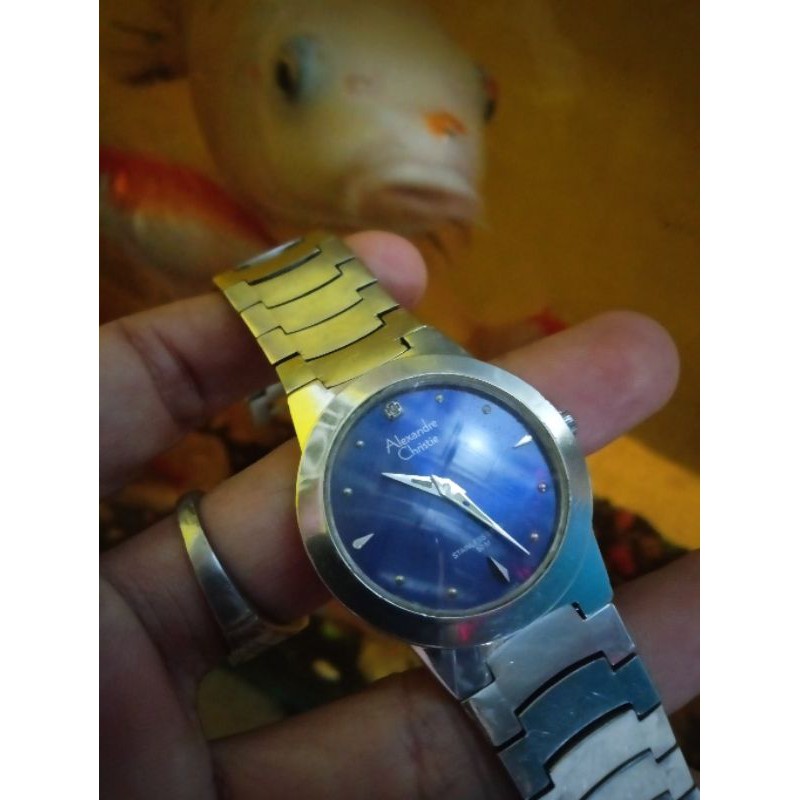 Jam Tangan Pria Wanita Alexandre Christie AC 828M Blue Dial Biru Second Original Preloved