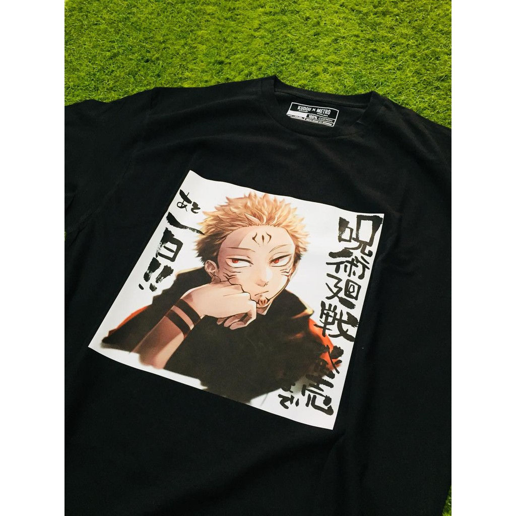 Tshirt Jujutsu Kaisen Ryomen Sukuna Fukuma Mizushi Black Anime Manga