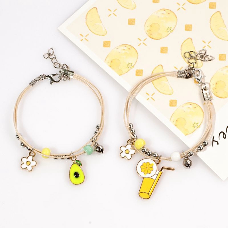 Handmade Gelang Manik-Manik Keramik Bentuk Kartun Burung Bahan Alloy Gaya Retro Untuk Wanita