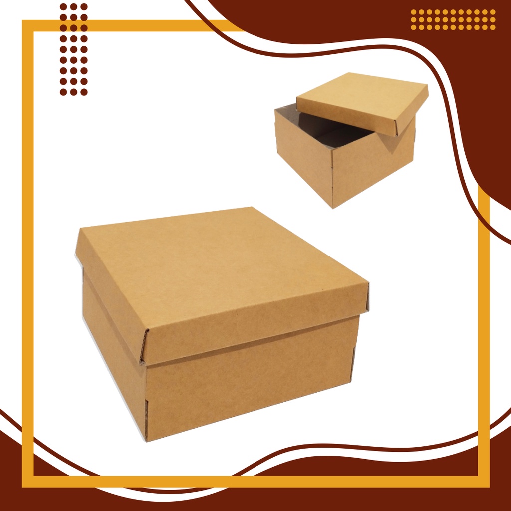 

Kardus / Box Up Bottom ( UK. 20 x 20 x 10 cm ) B FLUTE - - Bisa Custom Sablon Printing