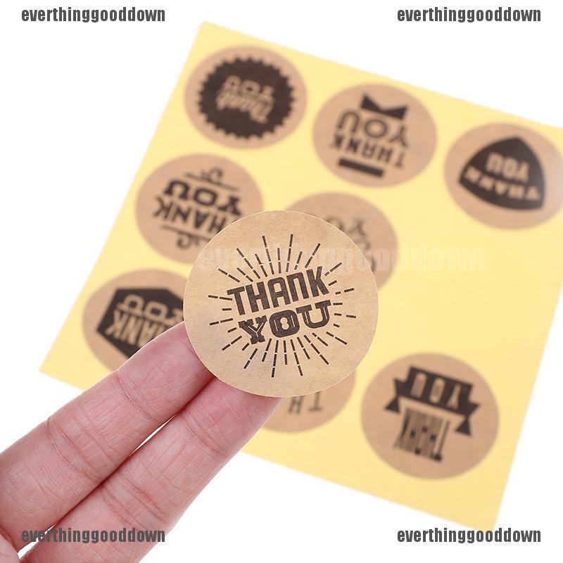 90Pcs Stiker  Label Segel Tulisan  Thank You Shopee Indonesia