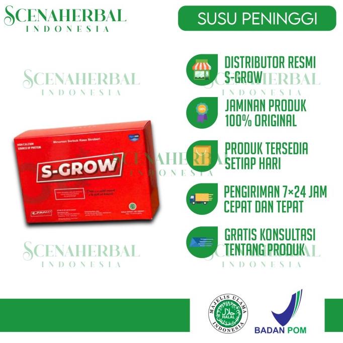 S-GROW Suplemen Susu Peninggi Badan Kalsium Terbaik Sgrow Strawberry