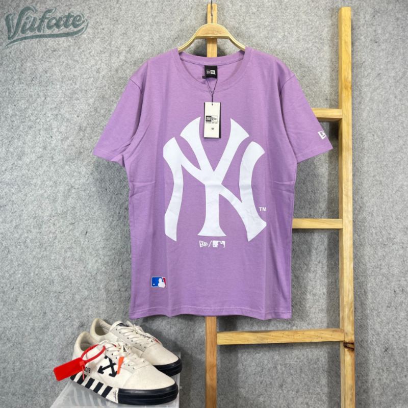 KAOS T-SHIRT NY YANKEES LOGO BIG PURPLE AUTHENTIC PREMIUM