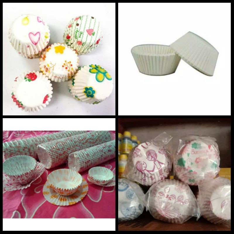 

CAKE CASES CORAK / POLOS PUTIH CUPCAKES CASE PAPER CUP KERTAS KUE NASTAR