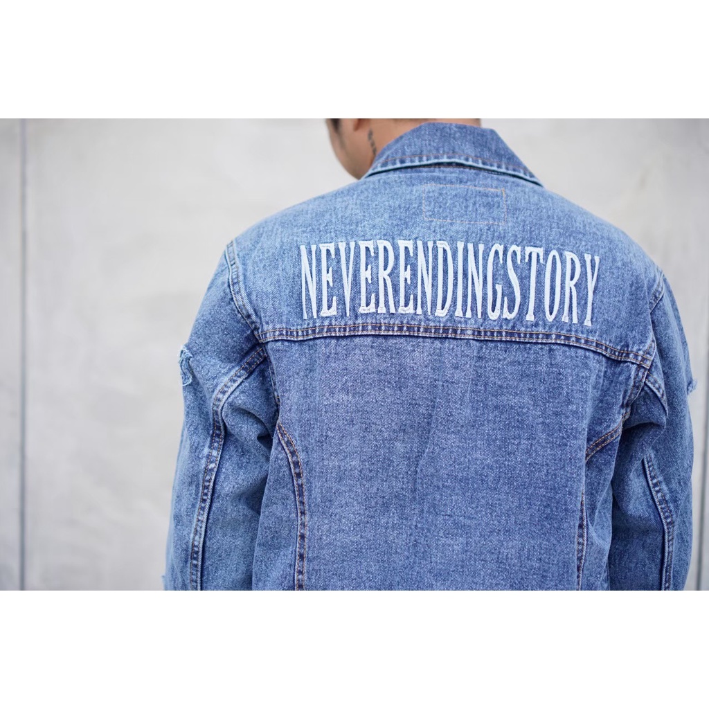 Legend of Denim jaket pria jaket jeans jaket denim ripped jeans pria jaket jeans pria sobek jaket distro jaket jeans denim pria jaket jeans ripped ripped denim jacket warna biobleach JRN501