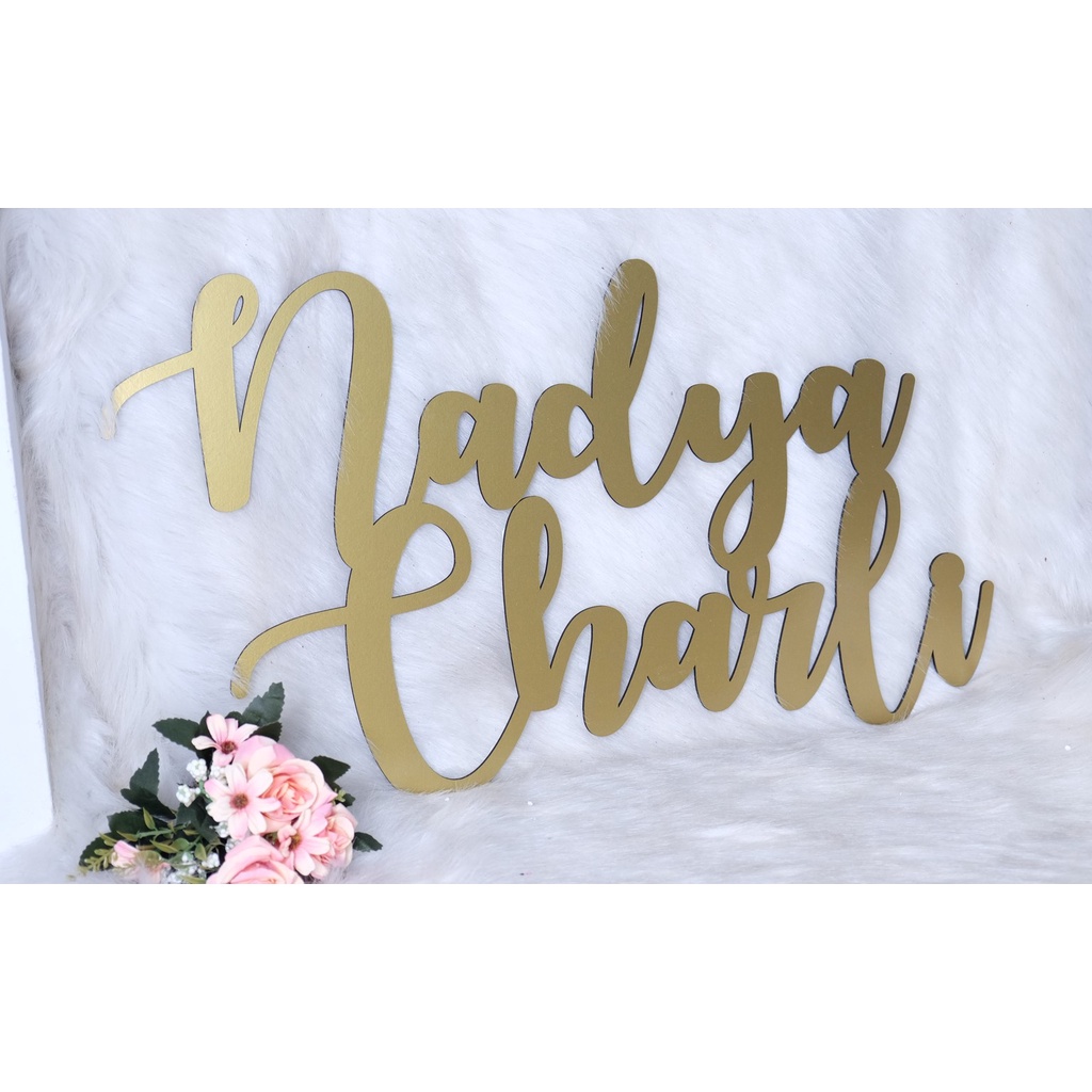 Wooden Couple Name Plaque