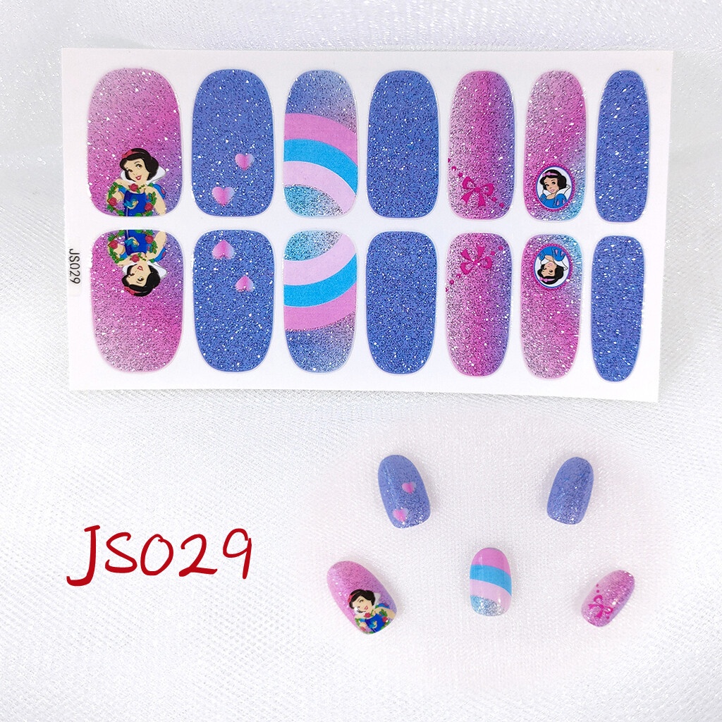 Stiker Kuku Motif Print Kartun Graffiti Leopard Aksen Glitter Gaya Korea Tahan Air Untuk Manicure