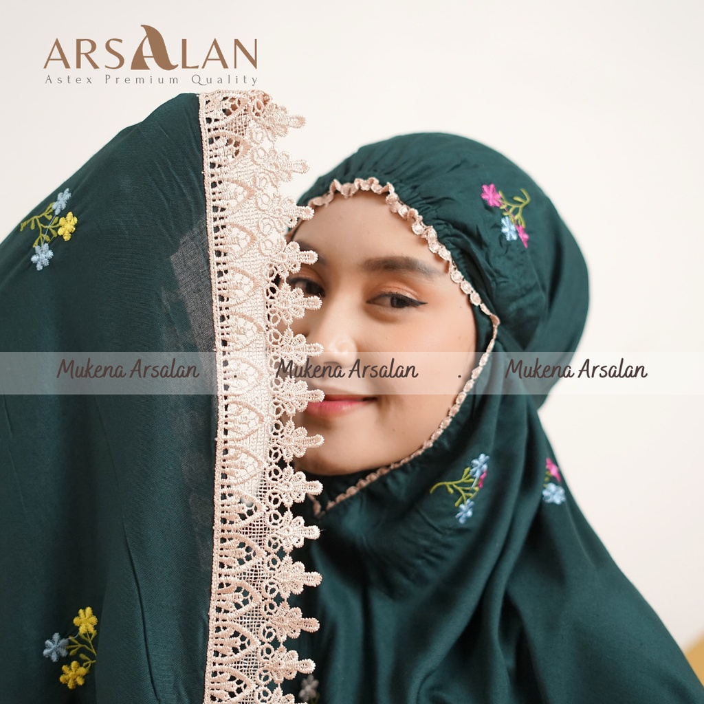 Mukena Couple Yasmin Bordir Melati Rayon Premium Dewasa anak Tanggung | Mukena Arsalan